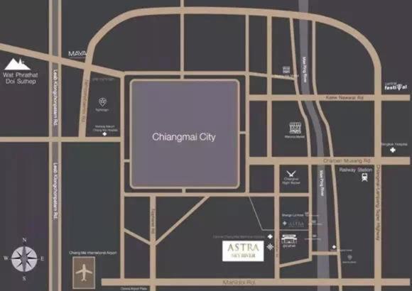 清邁The Astra Sky River Chiangmai_Sky Pool_Old City公寓 外观 照片
